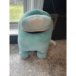 Among Us Crewmate Plush Toy Teal Blue Stuffed Character 10" Soft Doll